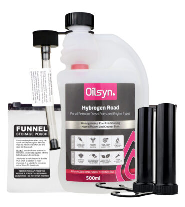 Oilsyn Hybrogen Road 500ml with 3 spouts and funnel storage pouch