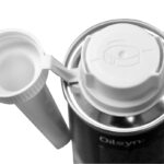 White Funnel for Oilsyn CarbonCode Diesel Doctor attached to can