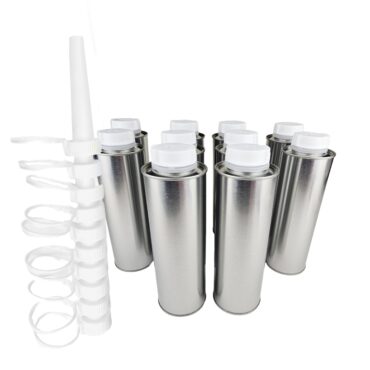 New 200ml Metal Aerosol Can Bottle with Screw Cap, Spout & Pull Ring Seal